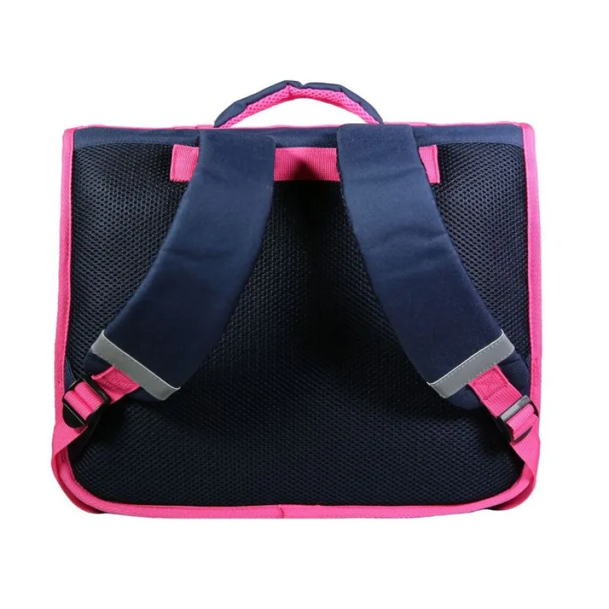 Cartable Poivre Blanc vélo 38 cm - 2 compartiments - rose - Bagtrotter