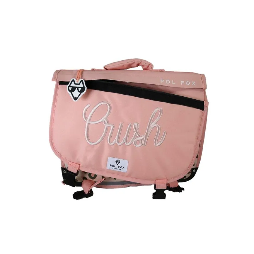 Cartable réversible 38 cm Crush - 2 compartiments - Rose - Pol Fox