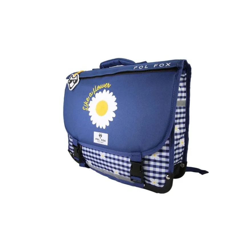 Cartable réversible 38 cm Daisy - 2 compartiments - Marine - Pol Fox