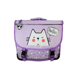 Cartable réversible 35 cm Hello - 1 compartiment - Violet - Pol Fox