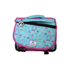 Cartable réversible 35 cm Kawai - 1 compartiment - Bleu - Pol Fox