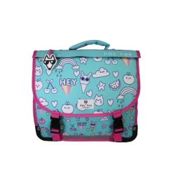 Cartable réversible 35 cm Kawai - 1 compartiment - Bleu - Pol Fox