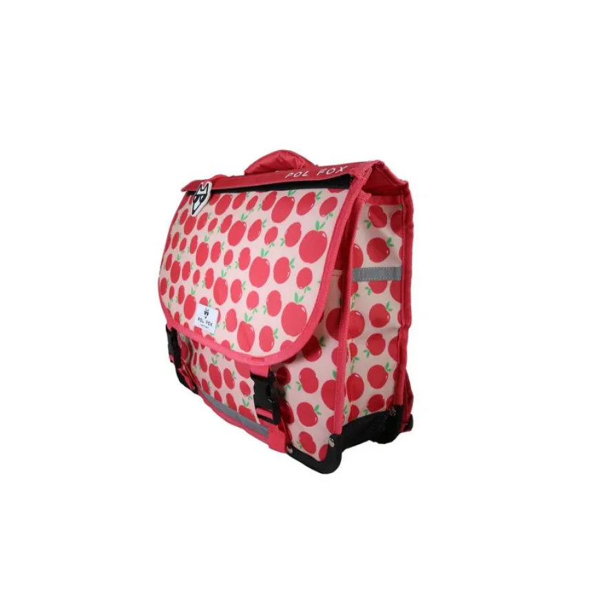 Cartable réversible 38 cm Pom Pom - 2 compartiments - Rouge - Pol Fox