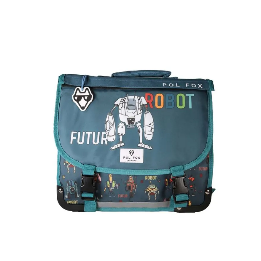 Cartable réversible 38 cm Robot - 2 compartiments - Marine - Pol Fox