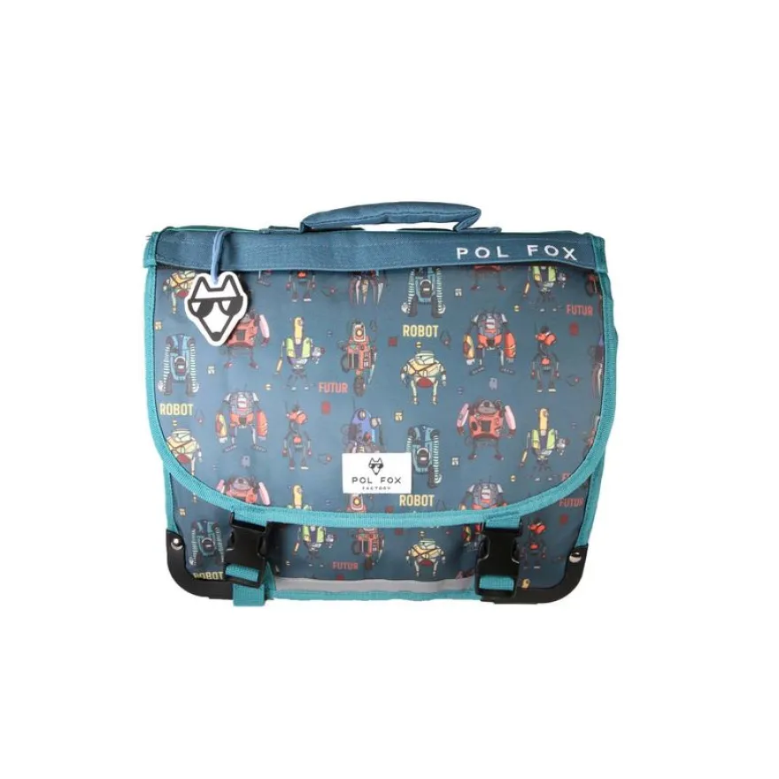 Cartable réversible 38 cm Robot - 2 compartiments - Marine - Pol Fox