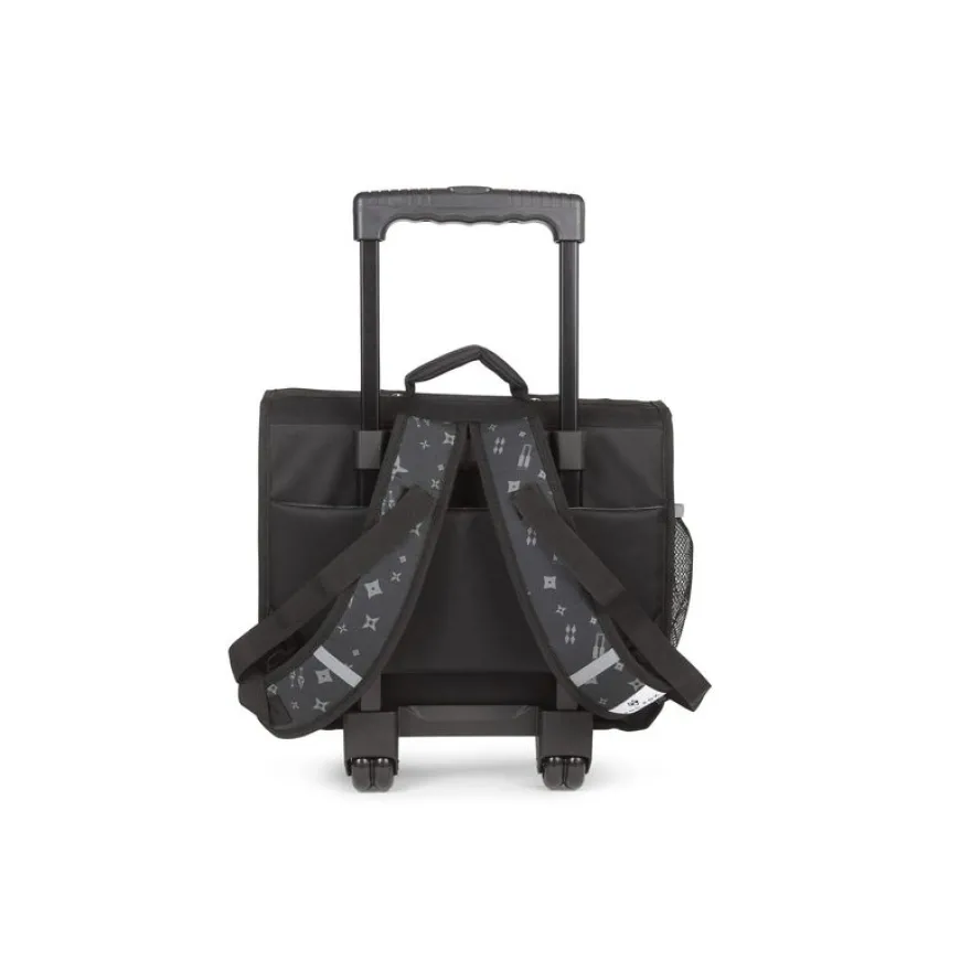 Cartable réversible à roulettes Ninja - 38 cm - 2 compartiments - gris - Pol Fox
