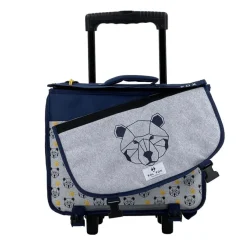 Cartable réversible à roulettes Bear 38 cm - 2 compartiments - ourson - Pol Fox