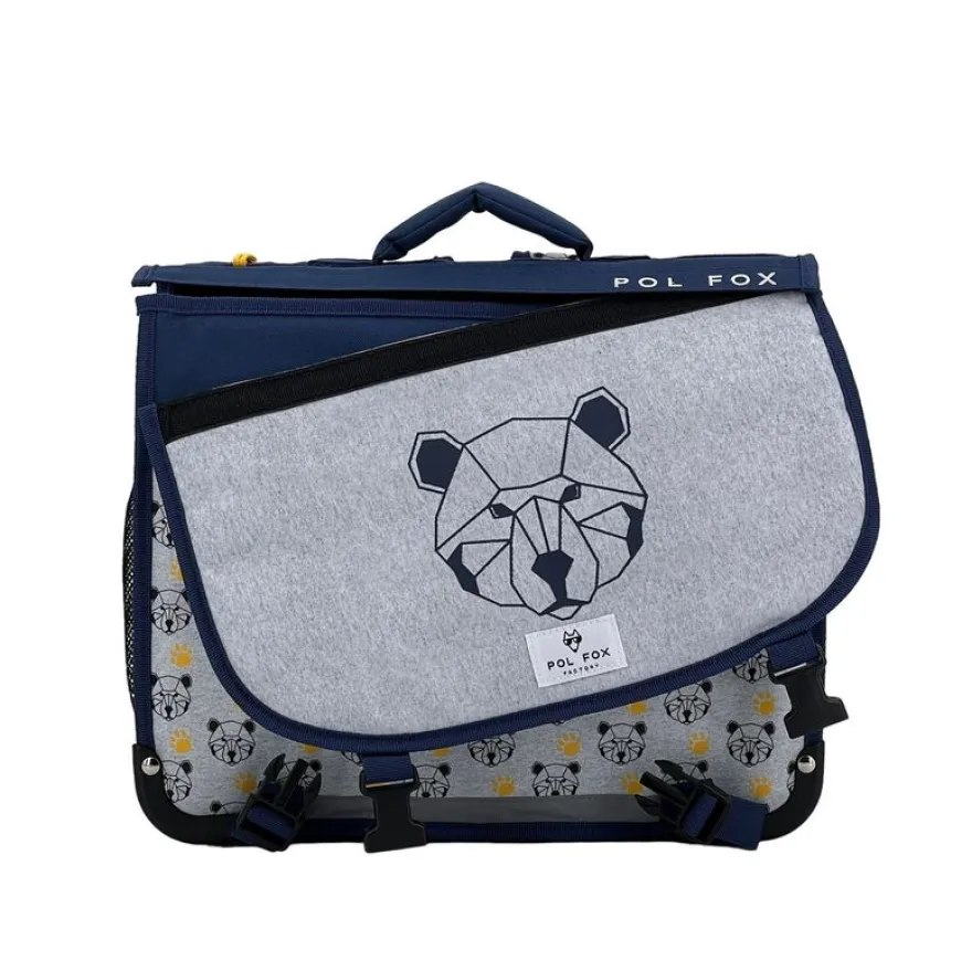 Cartable réversible Bear 38 cm - 2 compartiments - ourson - Pol Fox