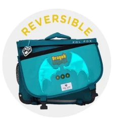 Cartable réversible Dragon 38 cm - 2 compartiments - Pol Fox