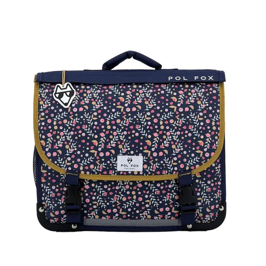 Cartable réversible Happy Blue 41 cm - 2 compartiments - liberty - Pol Fox