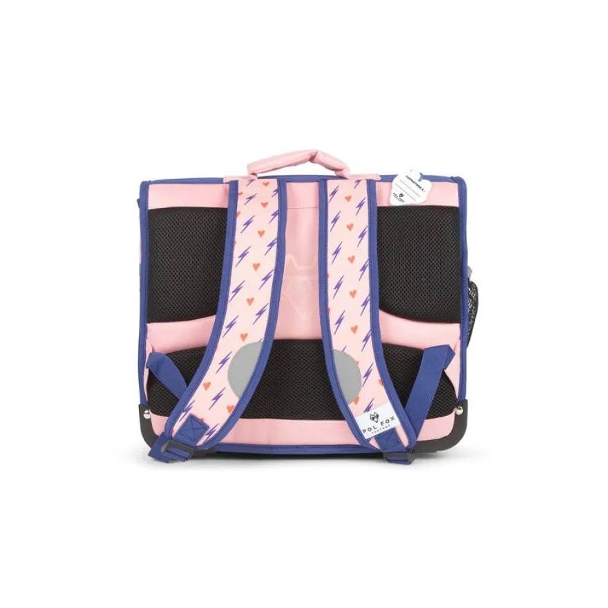 Cartable réversible Heart - 38 cm - 2 compartiments - rose - Pol Fox