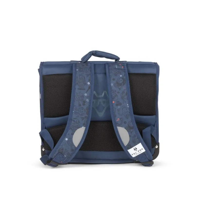Cartable réversible Robot - 38 cm - 2 compartiments - bleu - Pol Fox