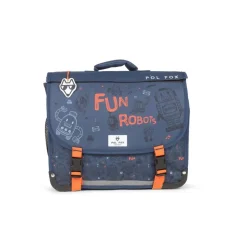 Cartable réversible Robot - 38 cm - 2 compartiments - bleu - Pol Fox