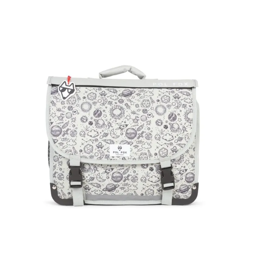 Cartable réversible Rocket - 38 cm - 2 compartiments - gris - Pol Fox