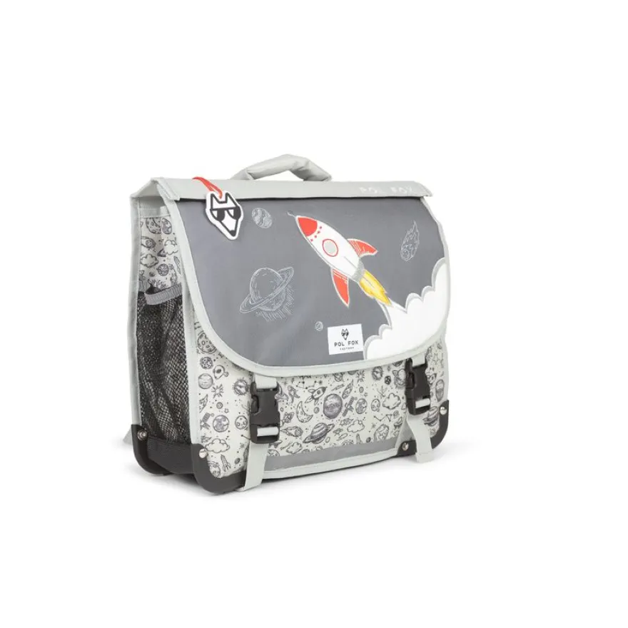 Cartable réversible Rocket - 38 cm - 2 compartiments - gris - Pol Fox