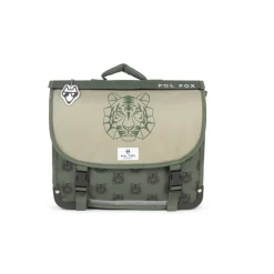 Cartable réversible Tiger - 38 cm - 2 compartiments - vert - Pol Fox