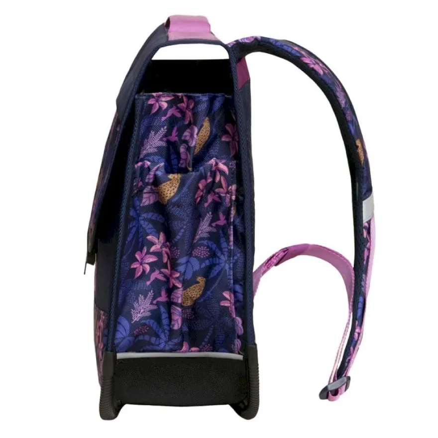 Cartable scolaire Léo - 38 cm - 2 compartiments - jungle - Biopic