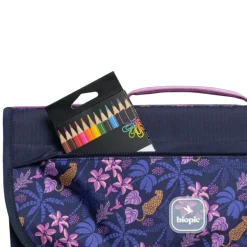 Cartable scolaire Léo - 38 cm - 2 compartiments - jungle - Biopic