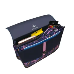Cartable scolaire Léo - 38 cm - 2 compartiments - jungle - Biopic