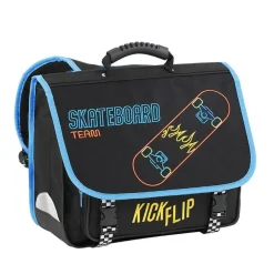 Cartable Skate 38 cm - 2 compartiments - noir - Viquel