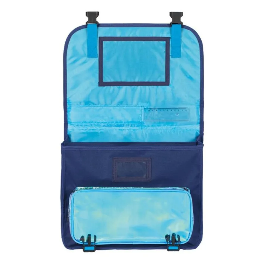 Cartable Space - 38 X 32 X 15 cm - 2 compartiments - bleu - Viquel