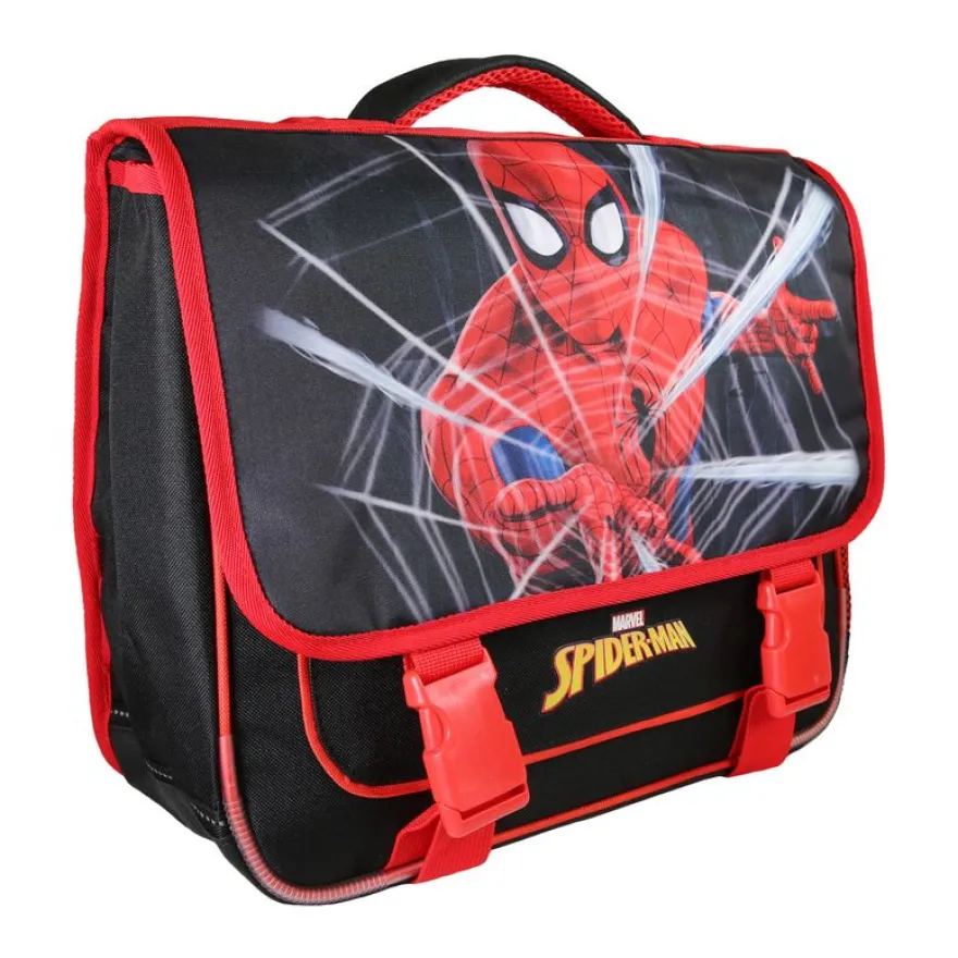 Cartable Spiderman - 38 cm - 2 compartiments - Noir - Bagtrotter