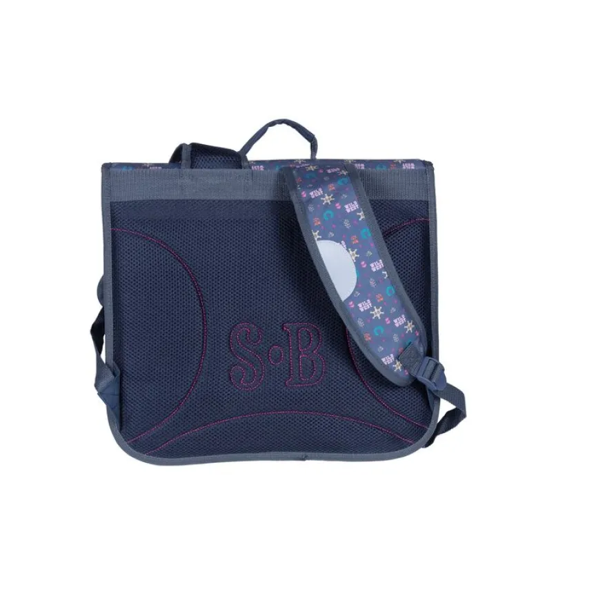 Cartable Stalla Bianca Western - 2 compartiments - bleu marine - Kid'Abord