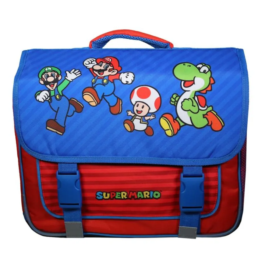 Cartable Super Mario - 38 cm - 2 compartiments - multicolore - Bagtrotter