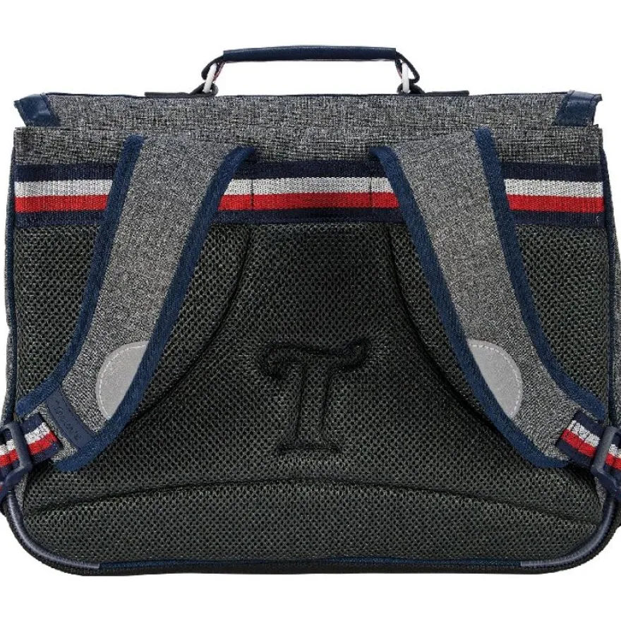Cartable Tann's Sam - 38 cm - 2 compartiments - gris