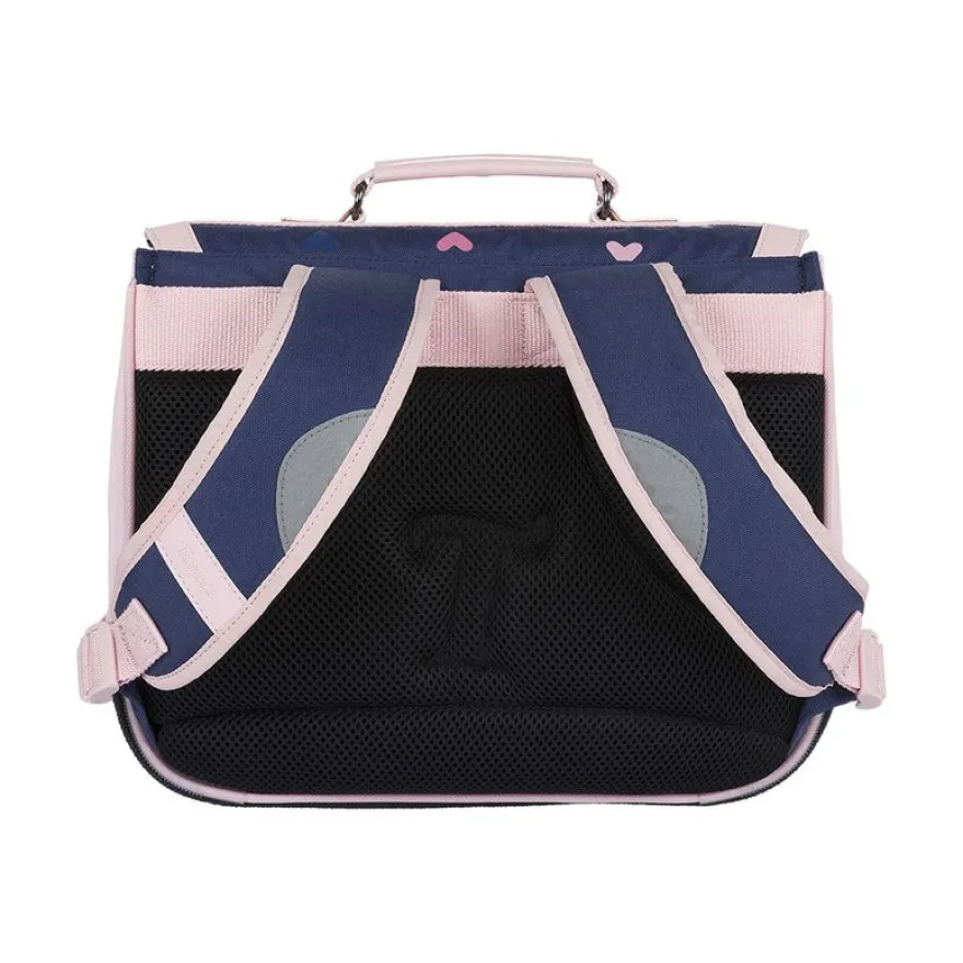 Cartable Tann's Suzie 38 cm - 1 compartiment - bleu / rose