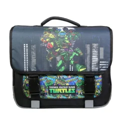 Cartable Tortues Ninja 38 cm - 2 compartiments - noir - Bagtrotter