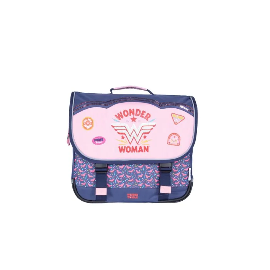 Cartable Wonder Woman Power 38 cm - 2 compartiments - noir - Kid'Abord