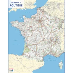Carte muette France Routière - 66 x 84,5 cm - Bouchut