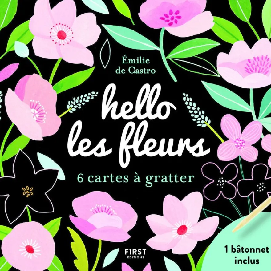 Cartes à gratter mini - Hello les fleurs