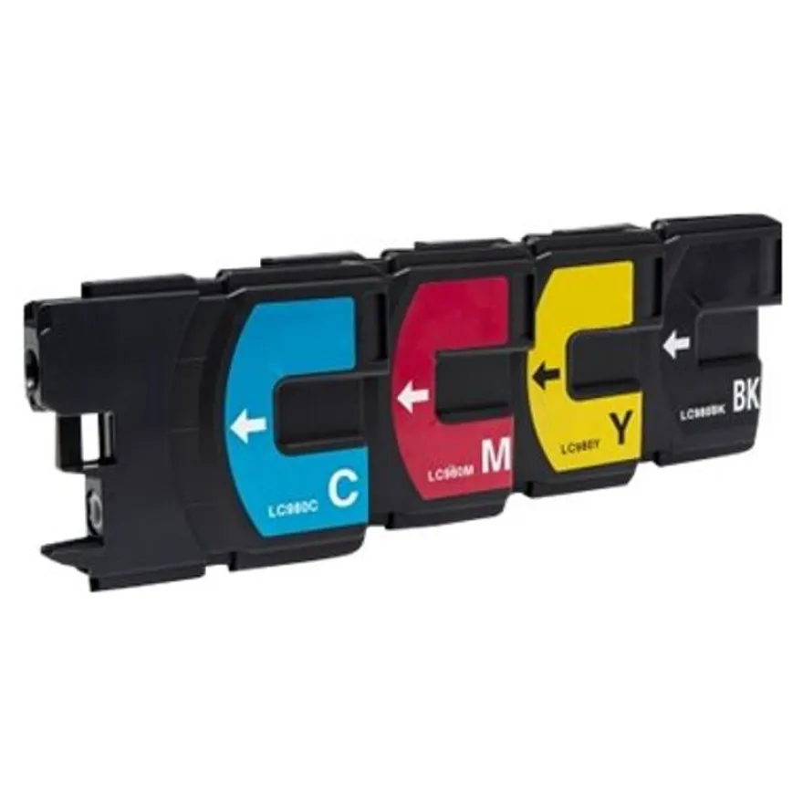 Cartouche compatible Brother LC980 - pack de 4 -noir, cyan, magenta, jaune - Uprint