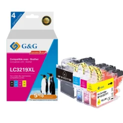 Cartouche compatible Brother LC3219XL - Pack de 4 - noir, cyan, magenta, jaune - G&G