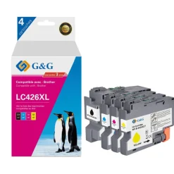 Cartouche compatible Brother LC426XL - Pack de 4 - noir, cyan, magenta, jaune - G&G