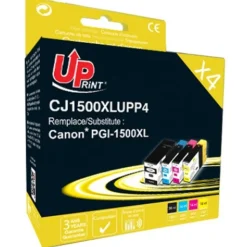 Cartouche compatible Canon PGI-1500XL - pack de 4 - noir, cyan, magenta, jaune - Uprint