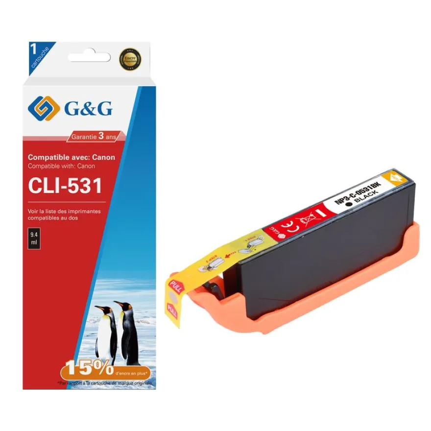 Cartouche compatible Canon CLI-531 - noir - G&G