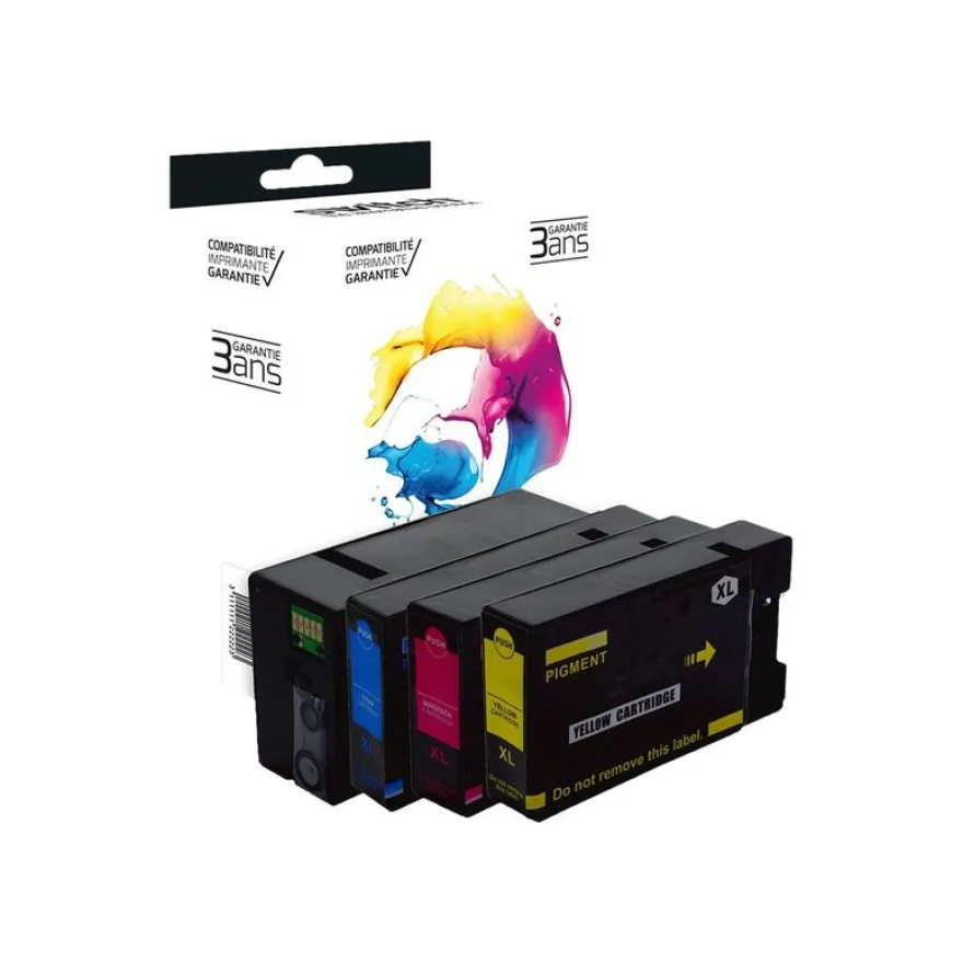 Cartouche compatible Canon PGI-2500XL - pack de 4 - noir, jaune, cyan, magenta - Switch