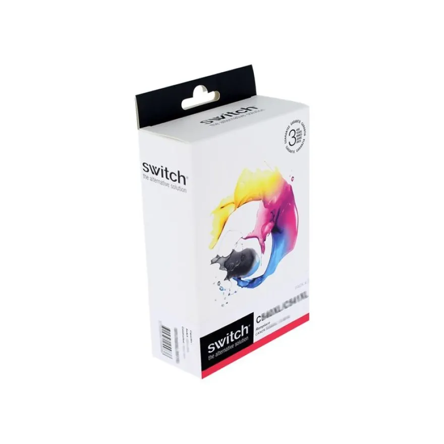 Cartouche compatible Canon CLI-581XXL/PGI-580XXL - Pack de 5 - noir, noir photo, cyan, magenta, jaune - Switch