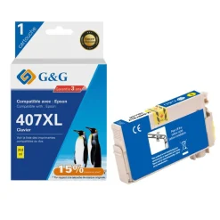 Cartouche compatible Epson 407 Clavier - jaune - G&G