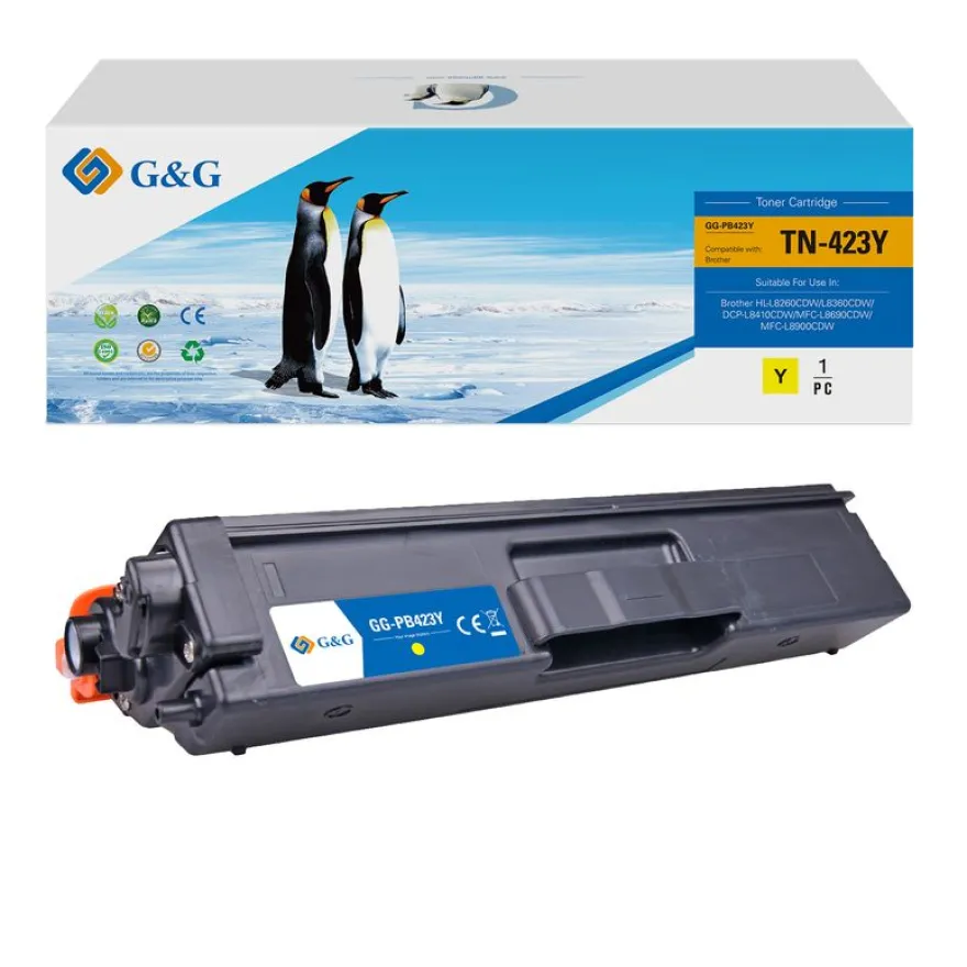 Cartouche laser compatible Brother TN423 - jaune - G&G