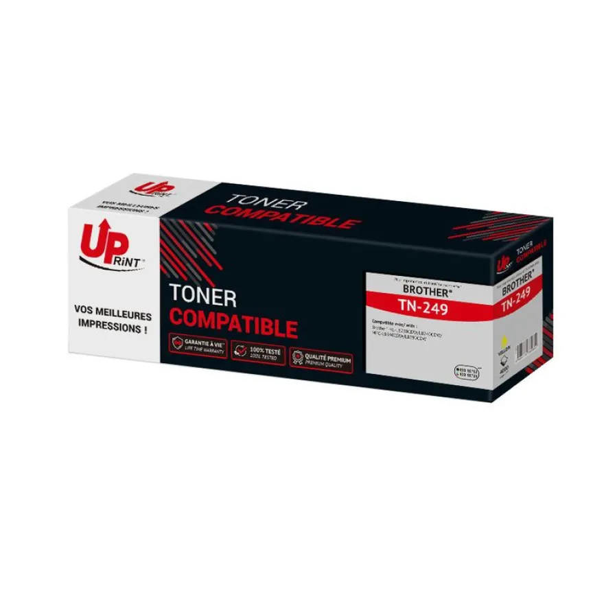 Cartouche laser compatible Brother TN249 - Jaune -Uprint