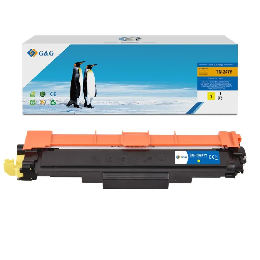 Cartouche laser compatible Brother TN247 - jaune - G&G