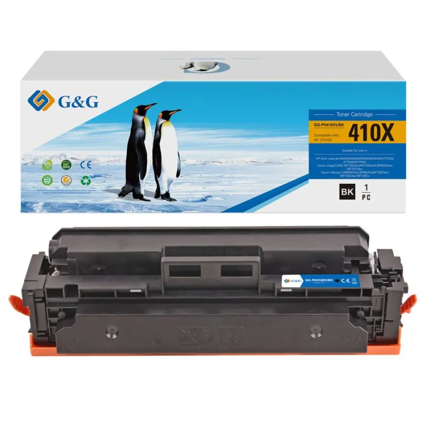 Cartouche laser compatible HP 410X - noir - G&G