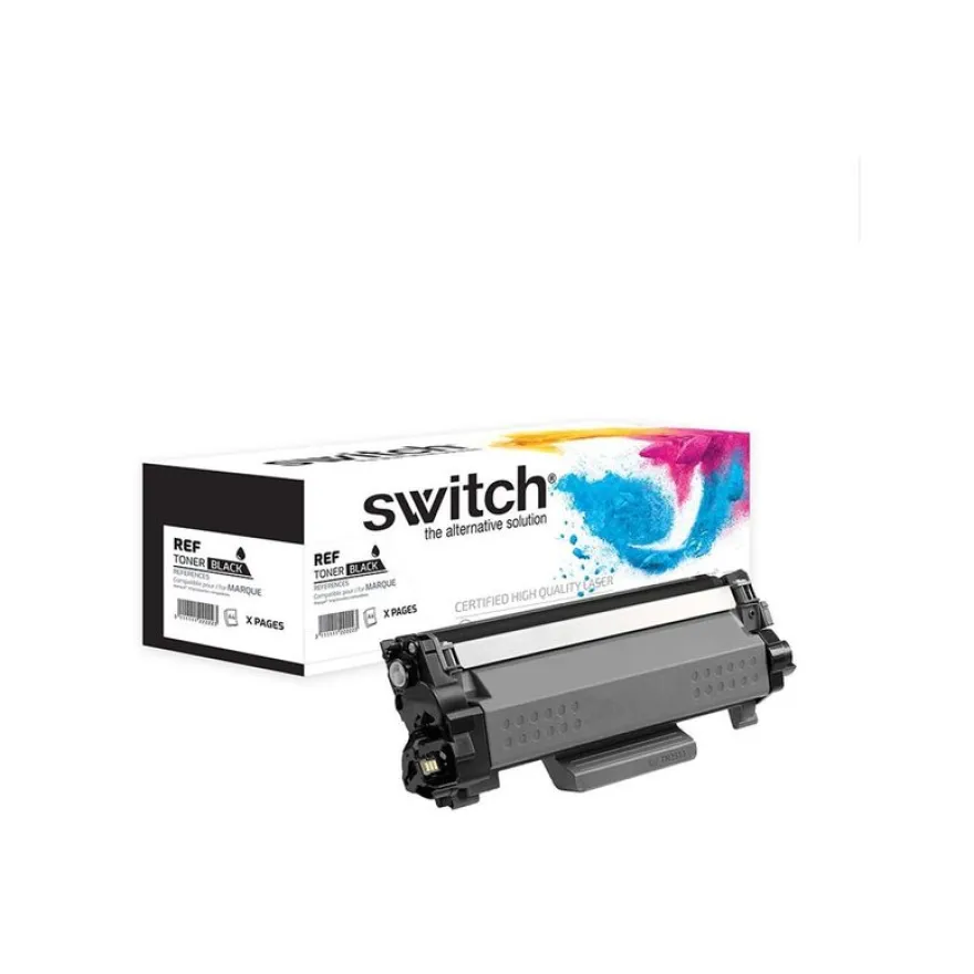 Cartouche laser compatible Brother TN2510XXL - Noir - Switch