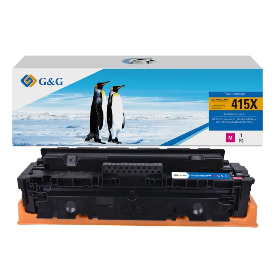 Cartouche laser compatible HP 415X - magenta - G&G