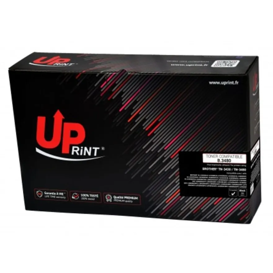 Cartouche laser compatible Brother TN3480 - noir - Uprint