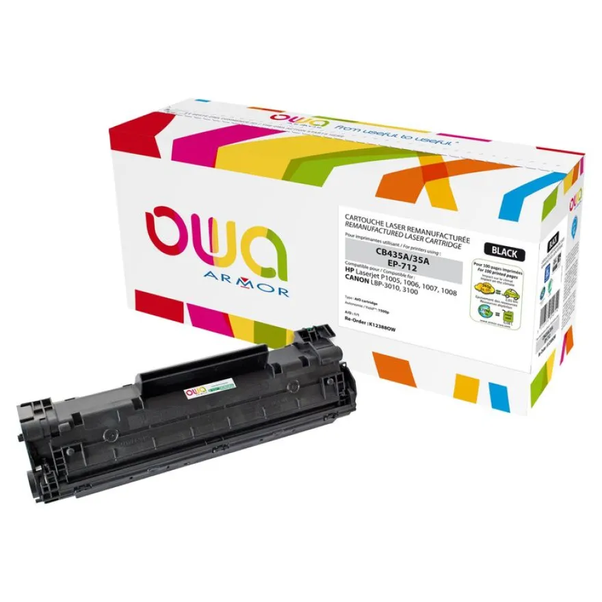 Cartouche laser remanufacturée HP 35A - noir - Owa